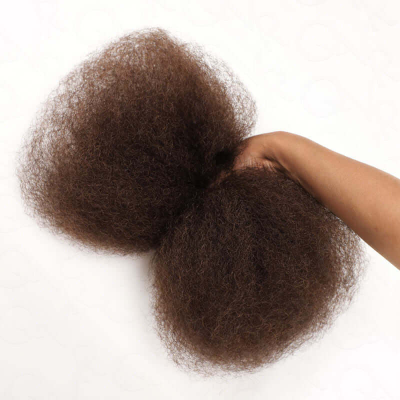 Dark Brown Afro kinky Bulk Hair Extensions For Braiding Dreadlock Human Hair