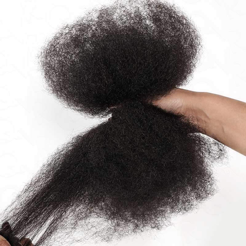 Natural Black Afro kinky Bulk Hair Extensions For Braiding Dreadlock Human Hair