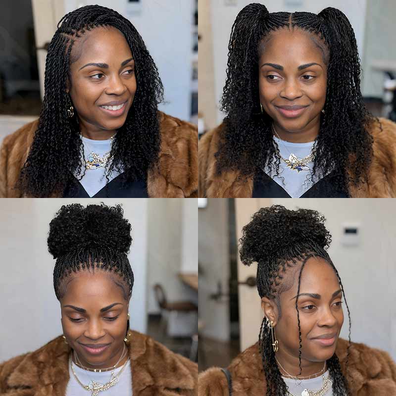 Type 4C Afro Kinky Bulk Braiding Human Hair Extensions For Black Women