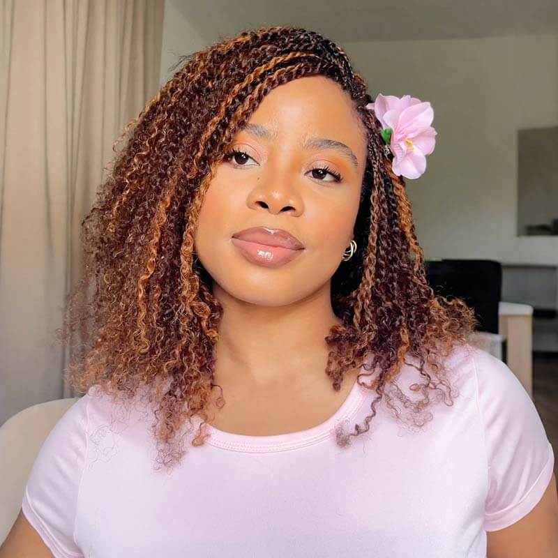 #4+#30 Two Colors Afro Kinky Bulk Human Hair For Braiding DreadLock