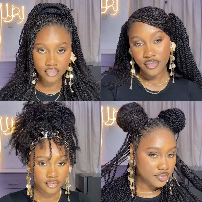 Type 4C Afro Kinky Bulk Braiding Human Hair Extensions For Black Women