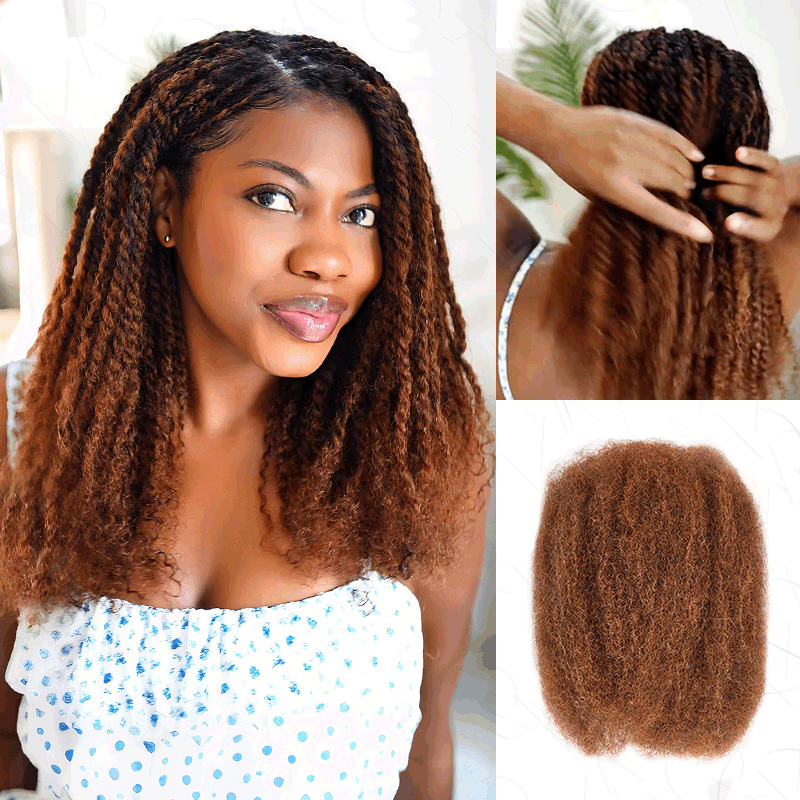 Natural Black Afro kinky Bulk Hair Extensions For Braiding Dreadlock Human Hair