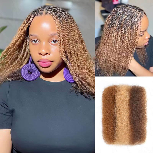 #P4/30/27 Color Afro Kinky Bulk Human Hair For Braiding Dreadlock Hair