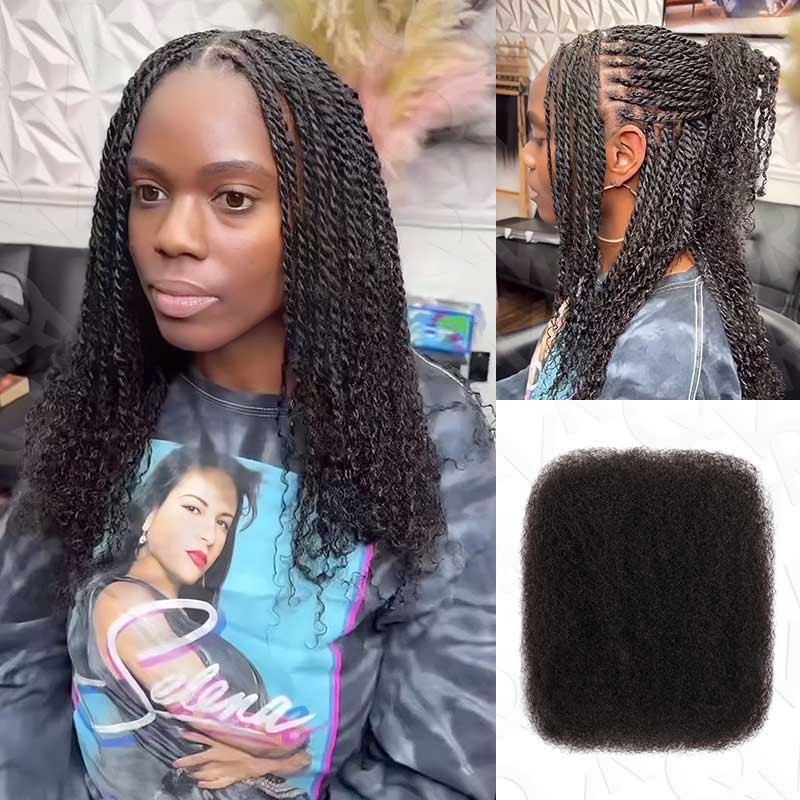 Brazilian Remy Hair Afro kinky Bulk Human Hair For Braiding Dreadlock Hair