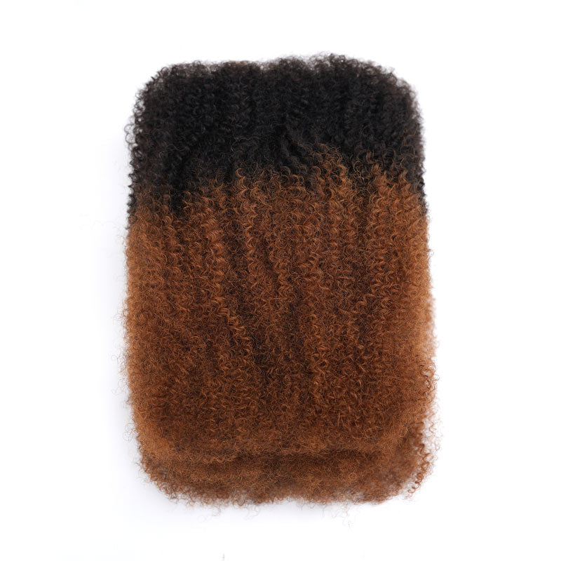 Ombre Brown #T1B/30 Afro kinky Bulk Human Hair for Braiding & Twists