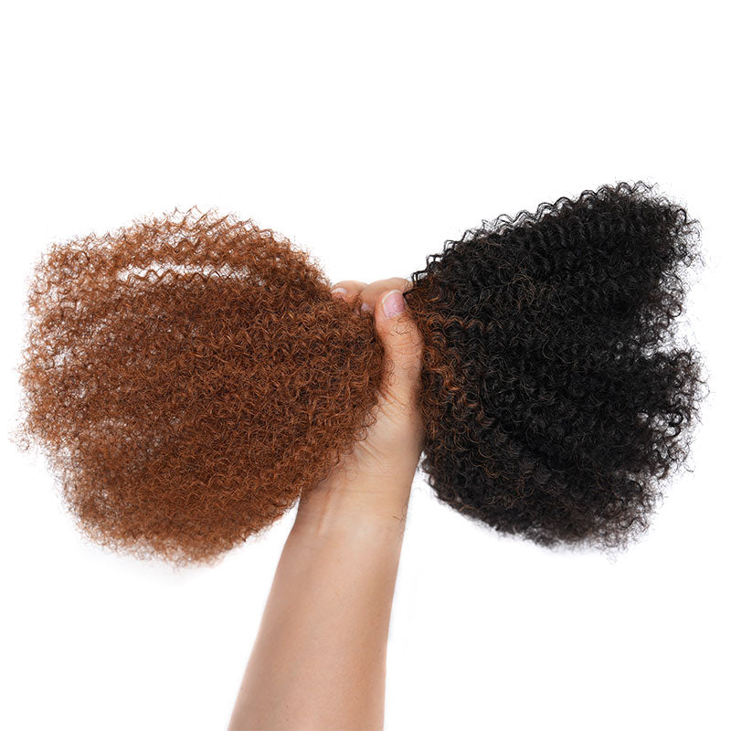Ombre Brown #T1B/30 Afro kinky Bulk Human Hair for Braiding & Twists