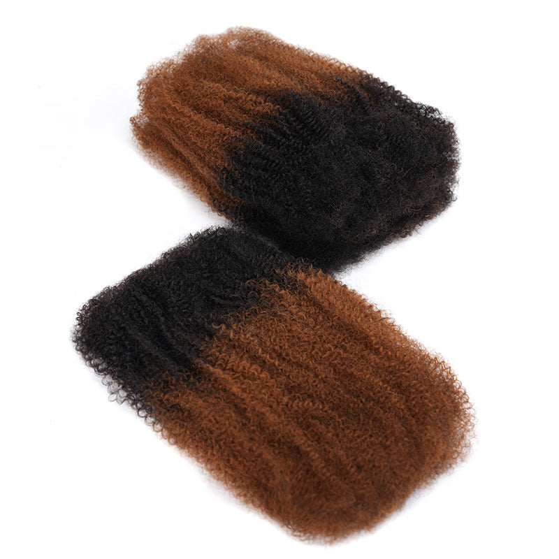 Ombre Brown #T1B/30 Afro kinky Bulk Human Hair for Braiding & Twists