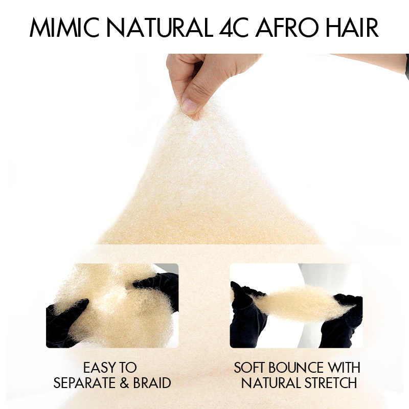 #613 Blonde Color Afro kinky Bulk Human Hair for Braiding & Twists