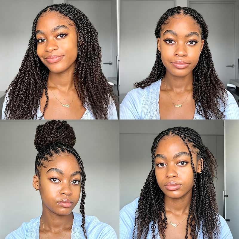 Ombre Brown #T1B/4 Afro kinky Bulk Human Hair for Braiding & Twists