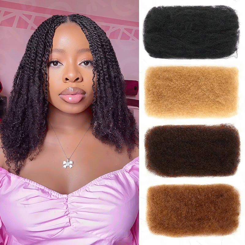 Brazilian Remy Hair Afro kinky Bulk Human Hair For Braiding Dreadlock Hair