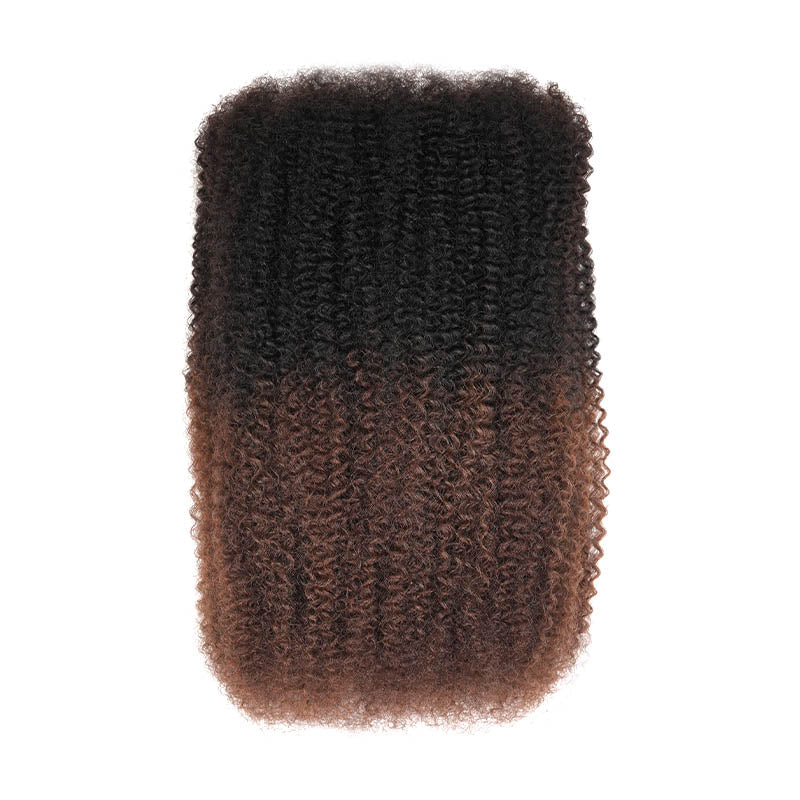Ombre Brown #T1B/4 Afro kinky Bulk Human Hair for Braiding & Twists