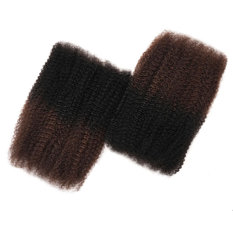 Ombre Brown #T1B/4 Afro kinky Bulk Human Hair for Braiding & Twists