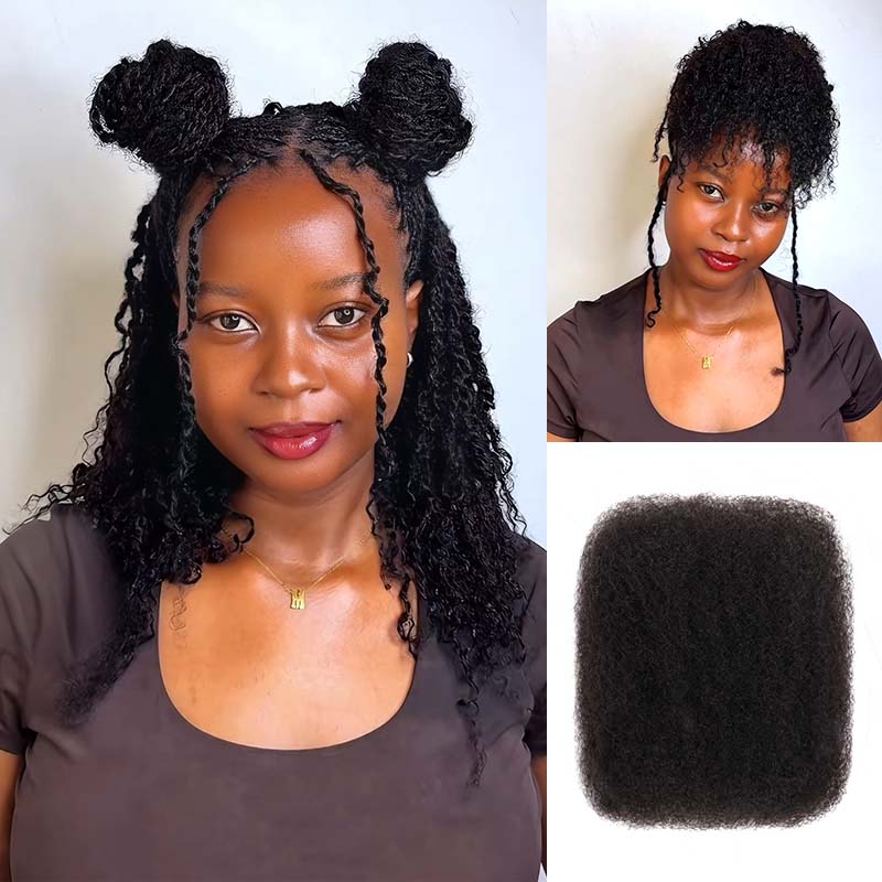 Brazilian Remy Hair Afro kinky Bulk Human Hair For Braiding Dreadlock Hair