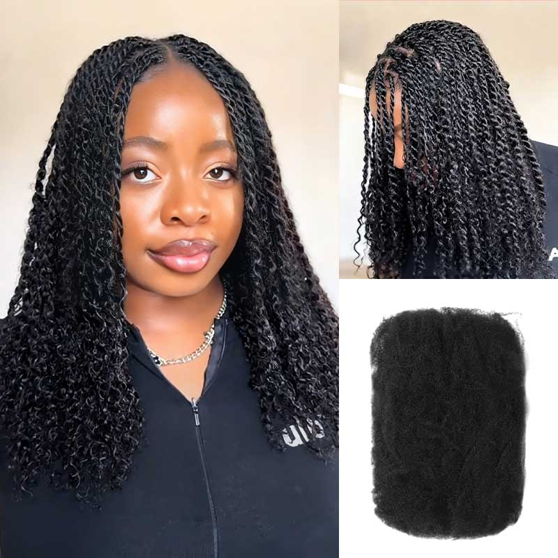 Brazilian Remy Hair Afro kinky Bulk Human Hair For Braiding Dreadlock Hair