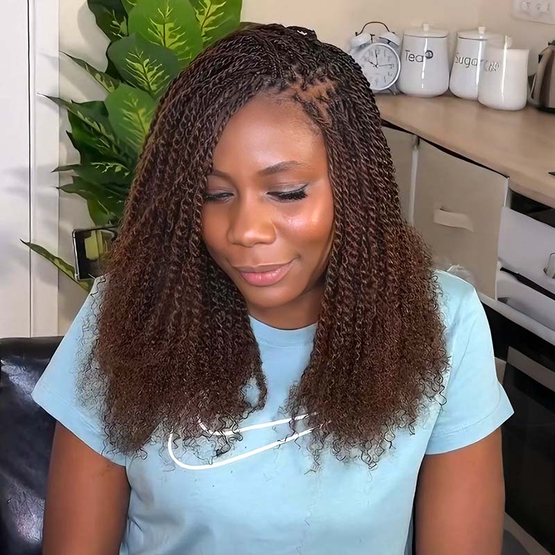 Mixed Color #4/30 Afro Kinky Bulk Highlights #27/30 Human Hair