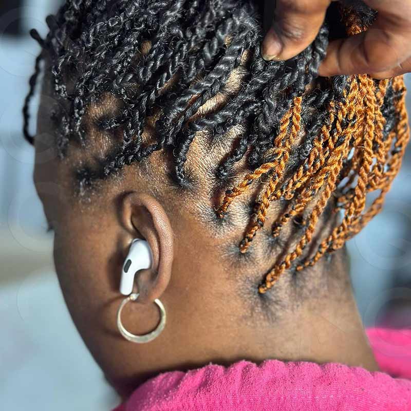 QVR 5 Packs Highlights Color Afro kinky Bulk For Braiding Dreadlock Hair