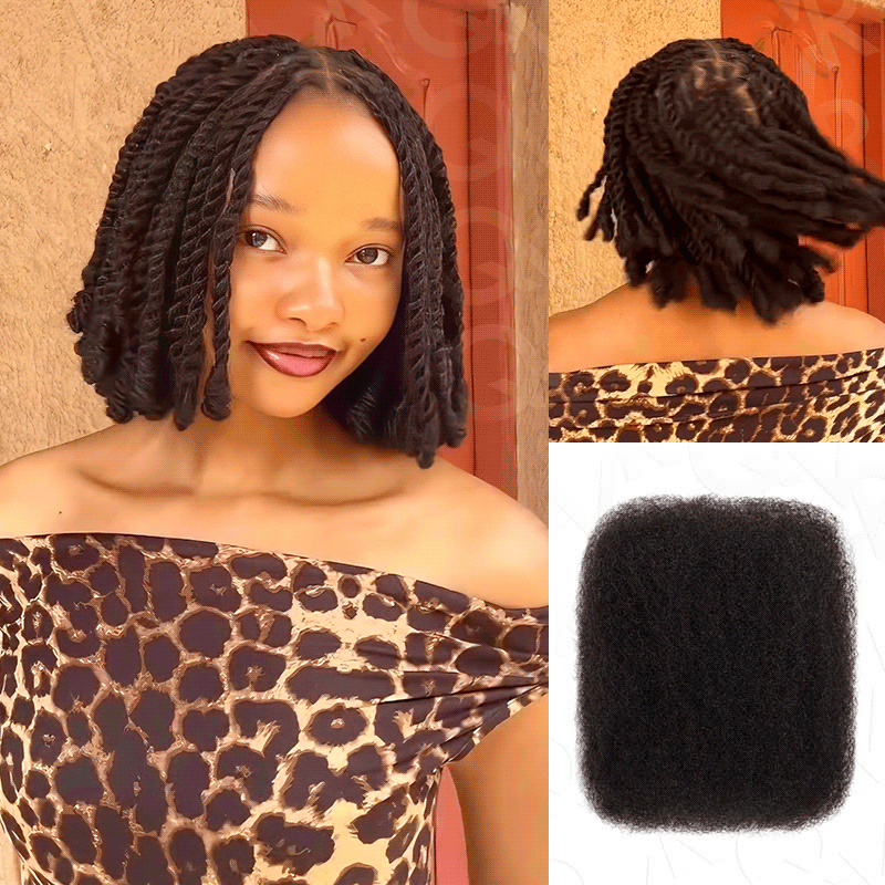 Type 4C Afro Kinky Bulk Braiding Human Hair Extensions For Black Women