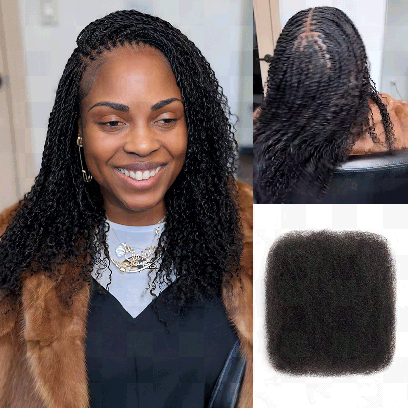 Type 4C Afro Kinky Bulk Braiding Human Hair Extensions For Black Women