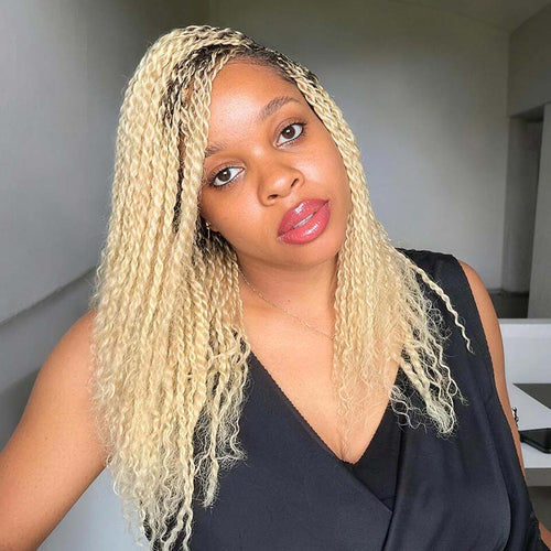 #613 Blonde Color Afro kinky Bulk Human Hair for Braiding & Twists