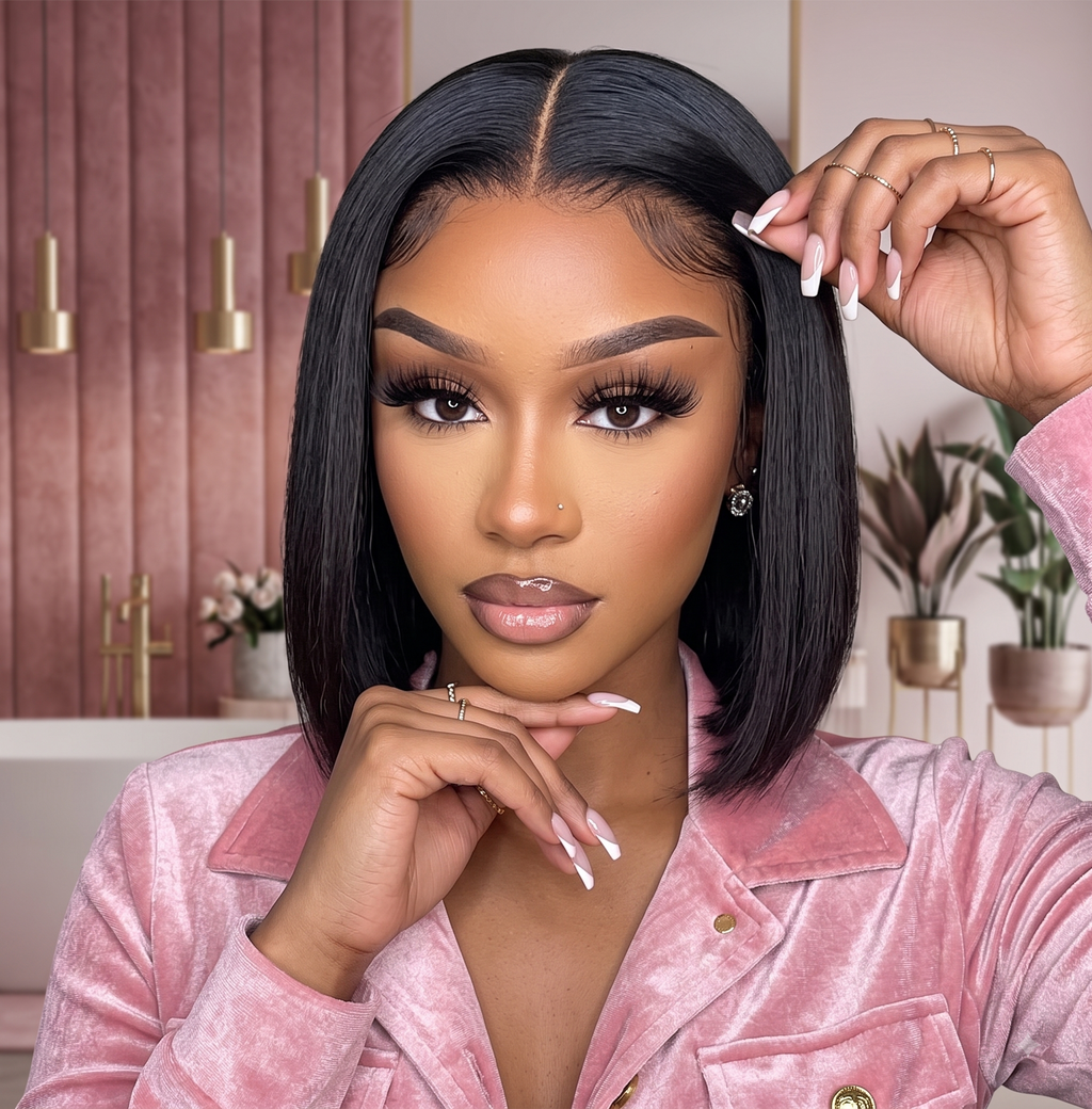 Wear And Go Glueless straight short BOB wig for black women