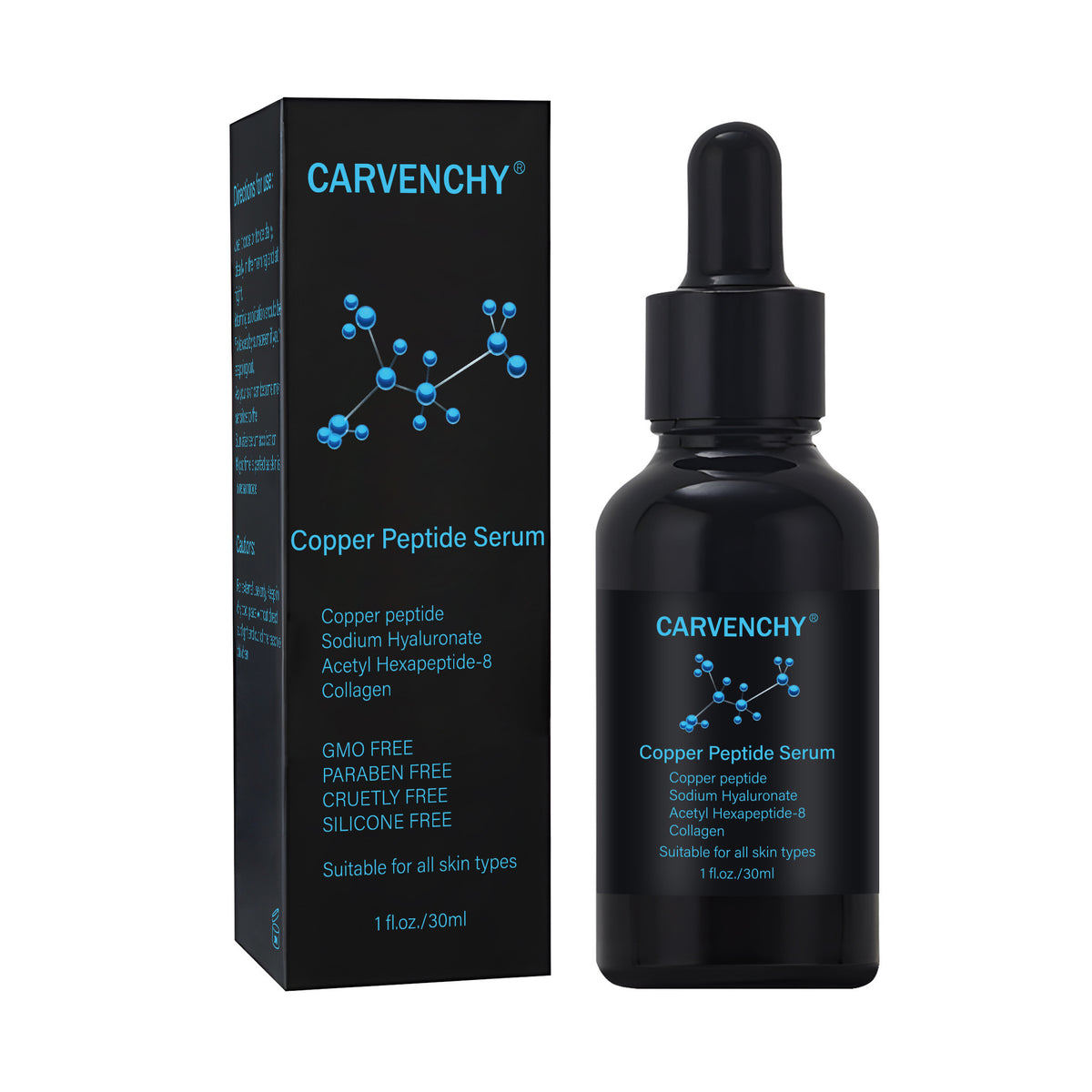Cross-Border Niacinamide Brightening Blue Copper Peptide Serum to Improve Dullness Copper Peptide Serum