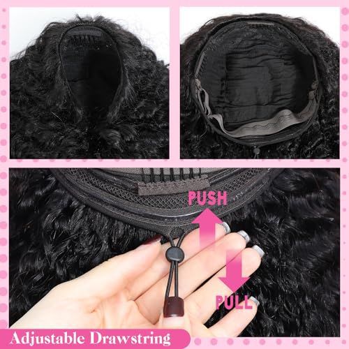 Machine half wig 3N1 Burmese curly 机制半头套缅甸曲三合一
