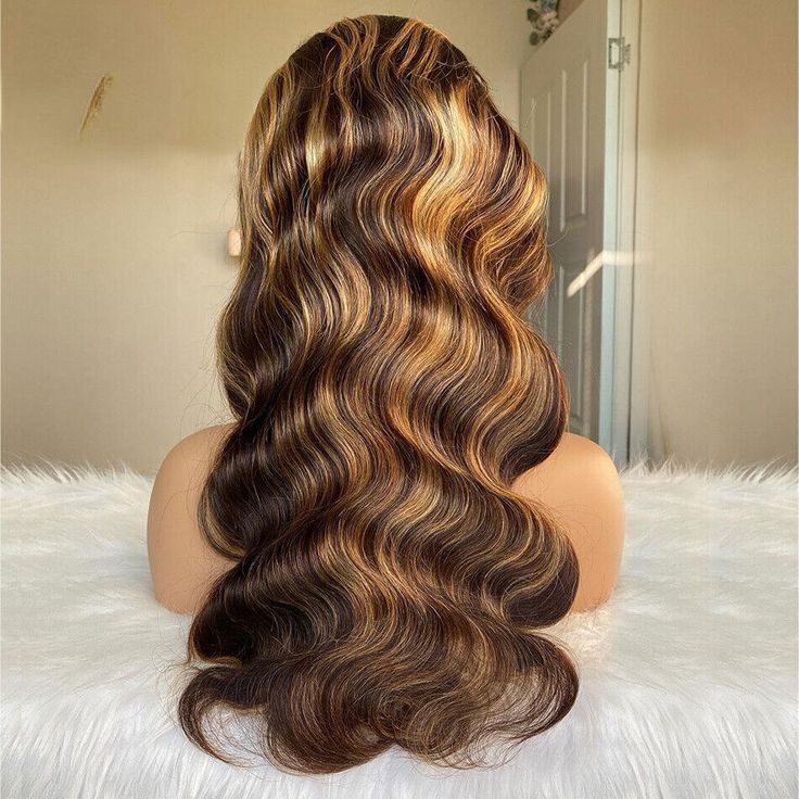 13*4HD transpat Omber highlight P4/27 color huamn hair wig