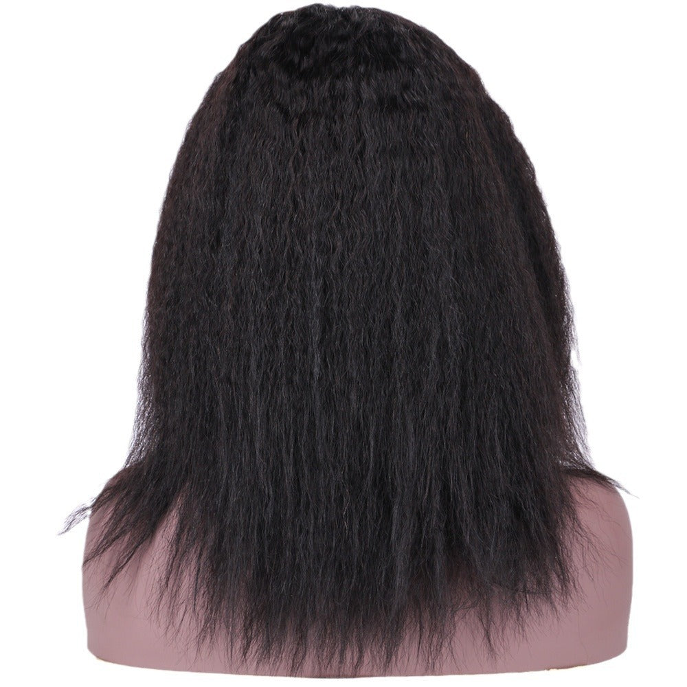 13*4大发块HumanHairKinkyStraightWigsYaki小曲Hotselli自然风