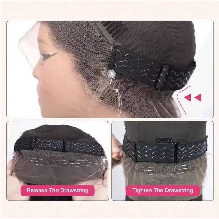 360 lace huamn hair wig straight water curly body wave