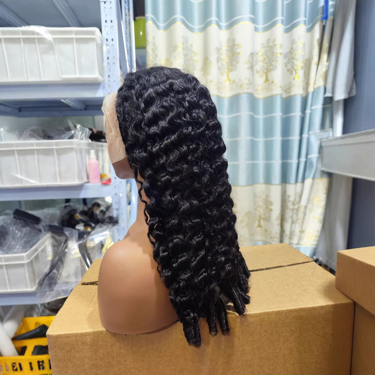 13*4 Burmese Curly human hair wigs