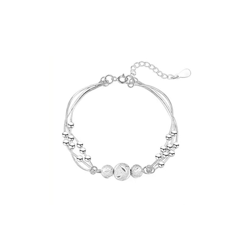 Three Lives Three Worlds Multi-Layer Bracelet for Women S990 Sterling Silver Popular Accessible Luxury Niche Design High-End Hand Jewelry New Trend