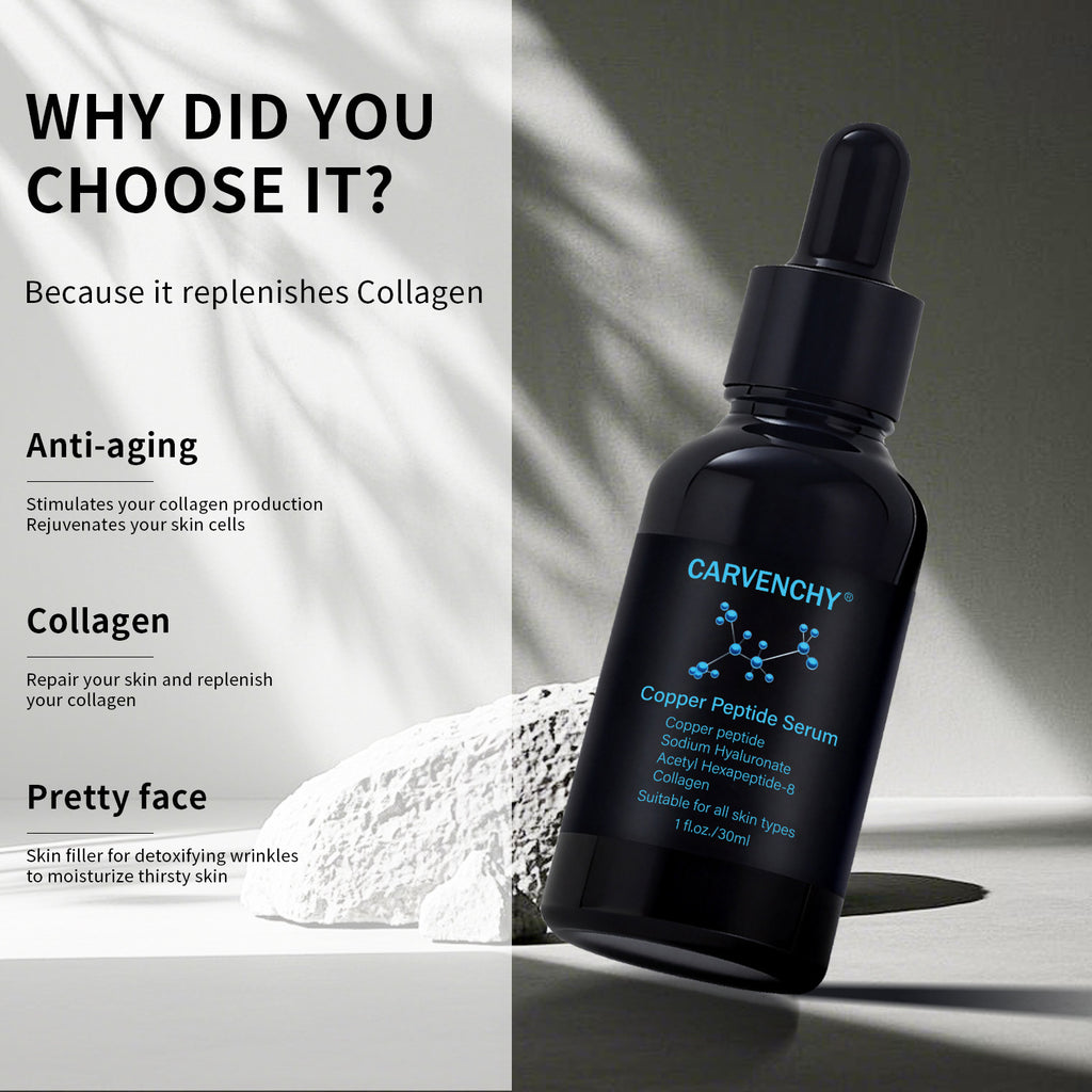 Cross-Border Niacinamide Brightening Blue Copper Peptide Serum to Improve Dullness Copper Peptide Serum