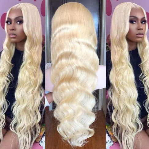 613 gold body wave frontal lace frontal wig