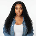 Transparent lace water wave human hair wig欧美真人假发许昌
