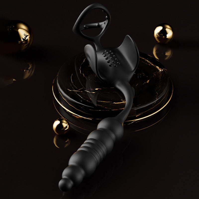 Jiyu Men's Semen Locking Ring Telescopic Anal Plug Prostate Massager Remote Control Masturbation Device Adult Flirting Toy