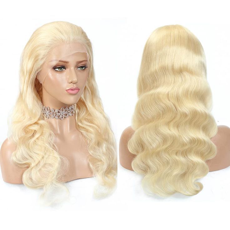 真人发头套613body  wave13*4 golden human hair wig金色大蕾丝