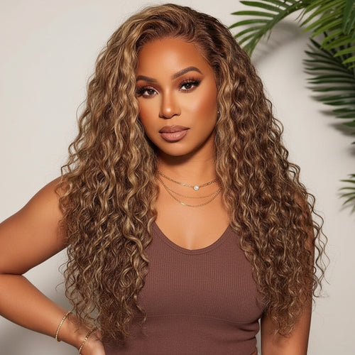 13*4HD transparent lave highlight color huamn hair wig