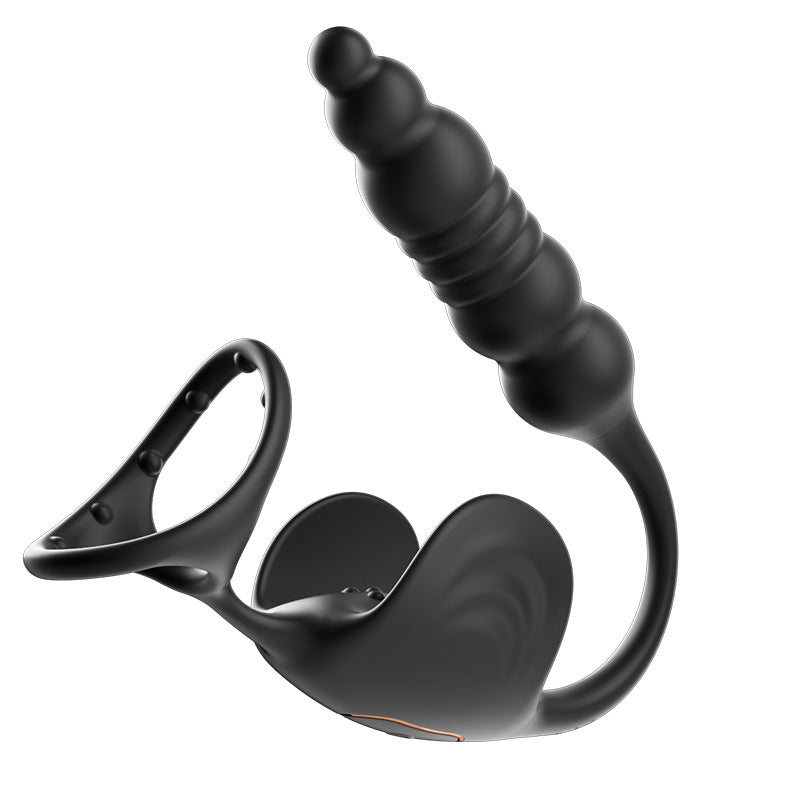 Jiyu Men's Semen Locking Ring Telescopic Anal Plug Prostate Massager Remote Control Masturbation Device Adult Flirting Toy