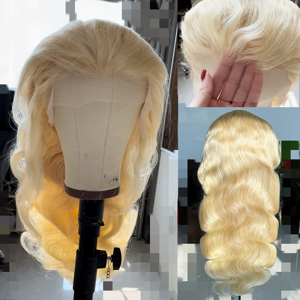 613 gold body wave frontal lace frontal wig