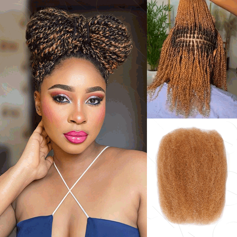 #27/30 Afro Kinky Bulk Mixed Color Human Hair for Braiding DreadLock