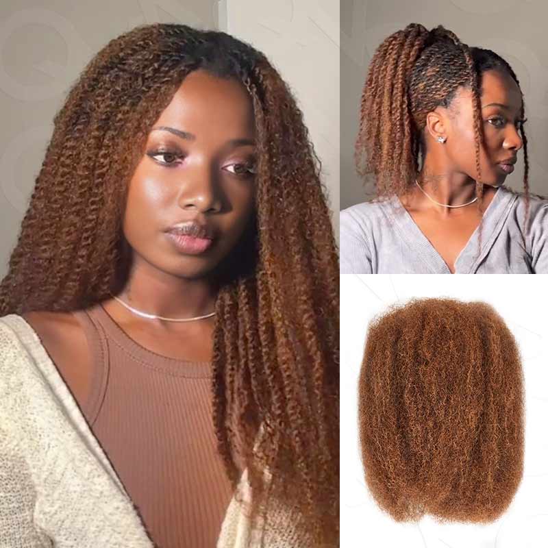 Brazilian Remy Hair Afro kinky Bulk Human Hair For Braiding Dreadlock Hair