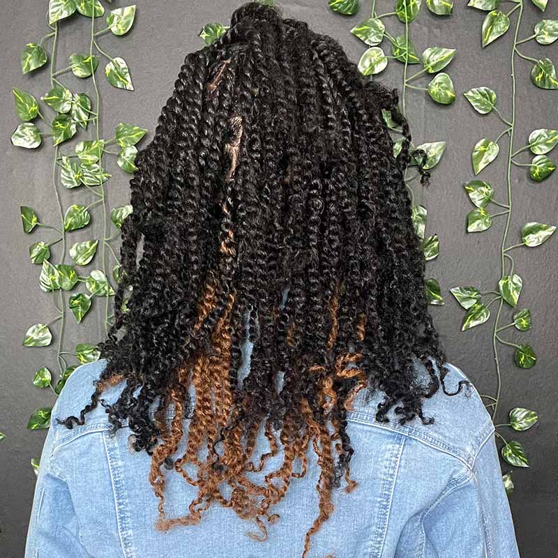 QVR 5 Packs Highlights Color Afro kinky Bulk For Braiding Dreadlock Hair