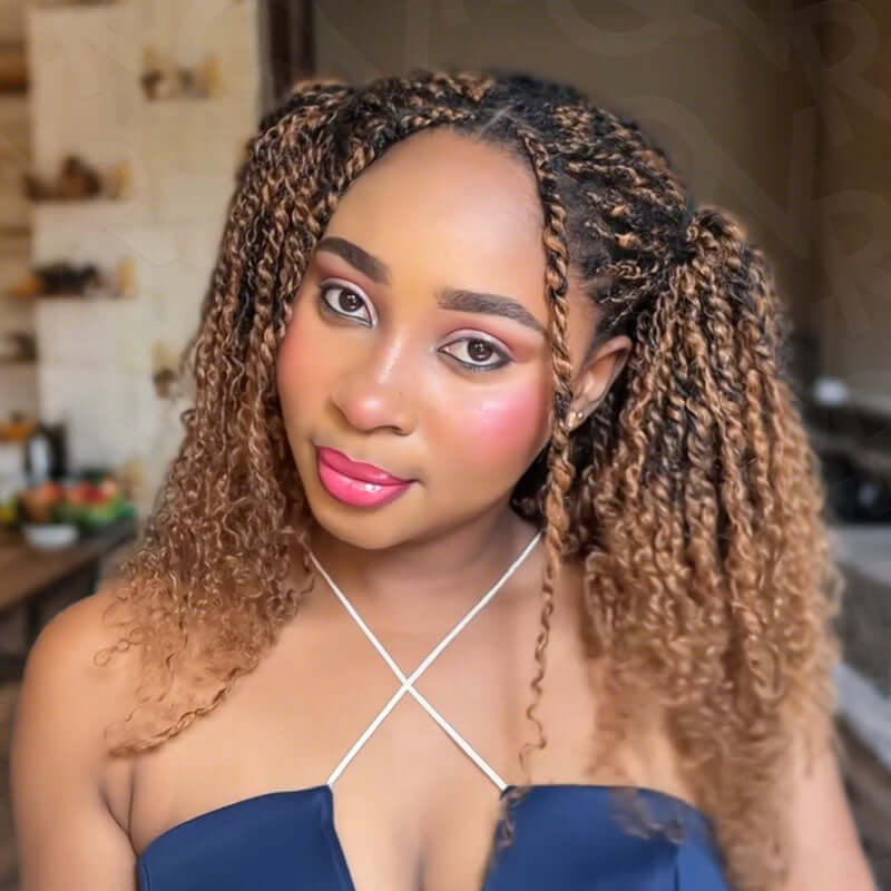#27/30 Afro Kinky Bulk Mixed Color Human Hair for Braiding DreadLock