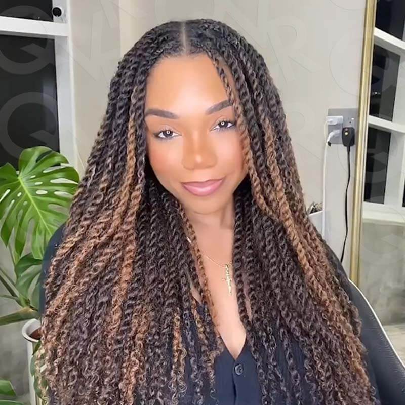 #4+#30 Two Colors Afro Kinky Bulk Human Hair For Braiding DreadLock