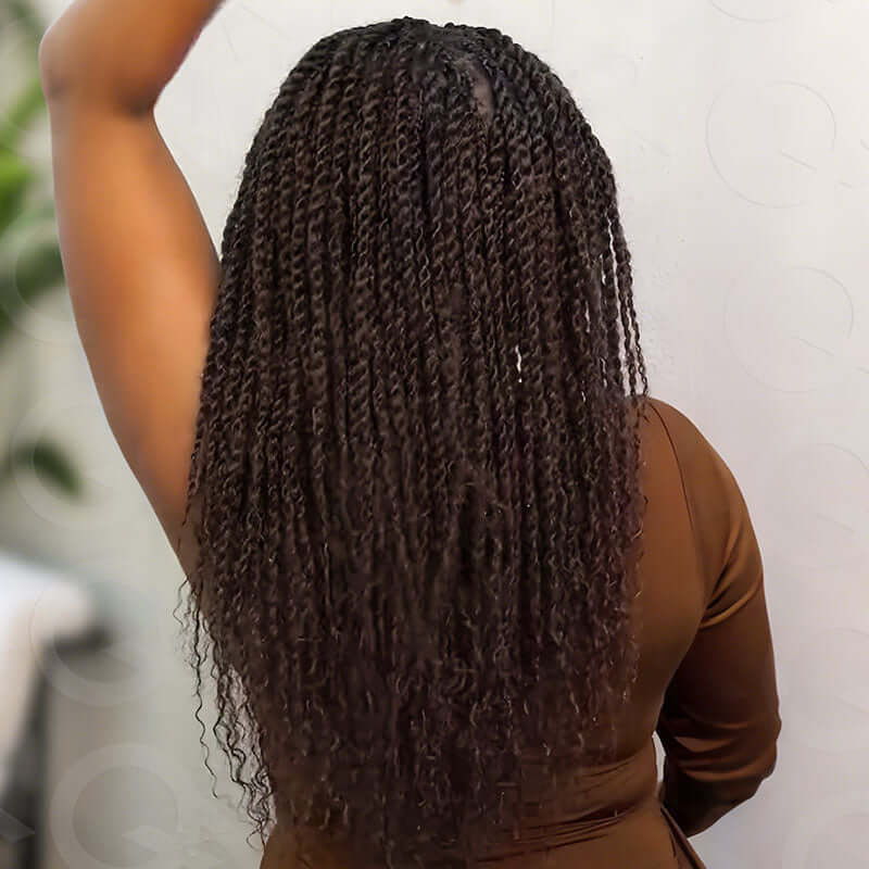 Dark Brown Afro kinky Bulk Hair Extensions For Braiding Dreadlock Human Hair