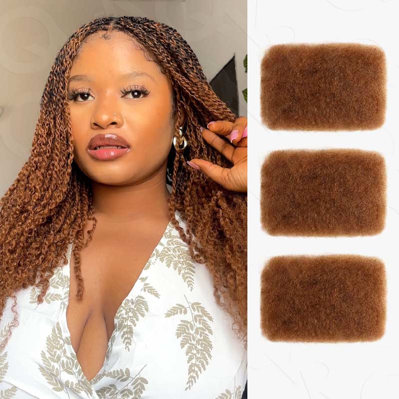 Type 4C Afro Kinky Bulk Braiding Human Hair Extensions For Black Women