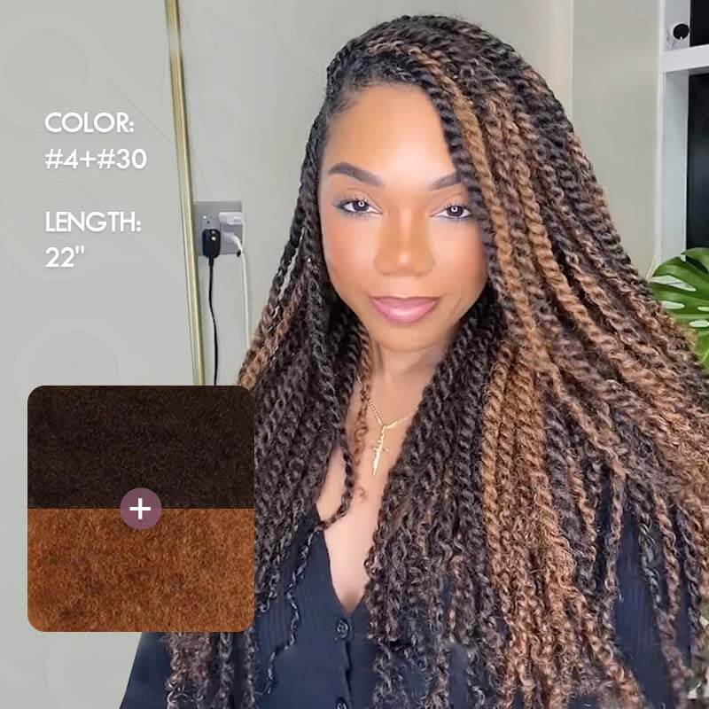 #4+#30 Two Colors Afro Kinky Bulk Human Hair For Braiding DreadLock
