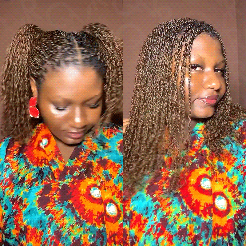 Mixed Color #4/30 Afro Kinky Bulk Highlights #27/30 Human Hair