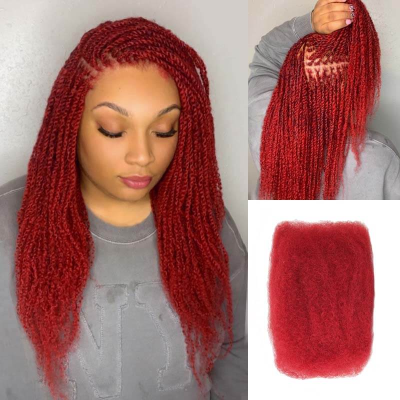 QVR 1 PC Afro kinky Bulk Hair Extensions For Braiding Dreadlock Human Hair