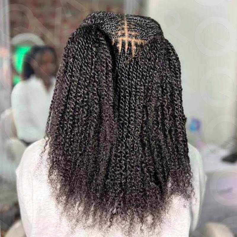 QVR Flawless Mini Twist With Soft Afro kinky Bulk Human Hair For Braiding Dreadlock